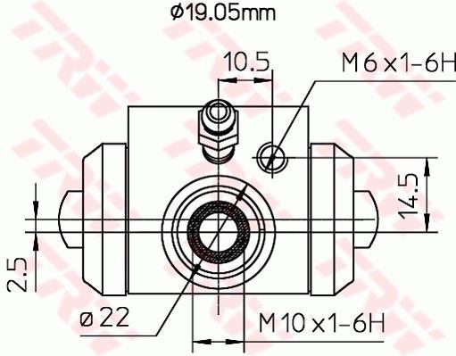 Cylindre de roue TRW ref. BWD113A
