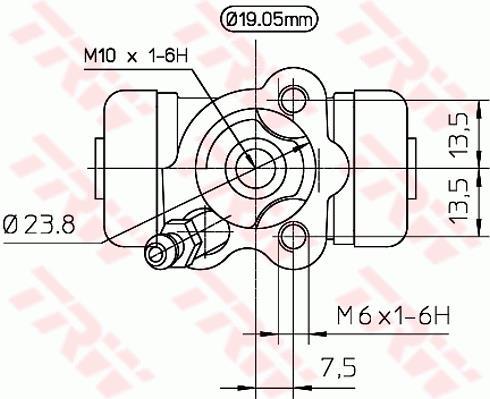 Cylindre de roue TRW ref. BWD266