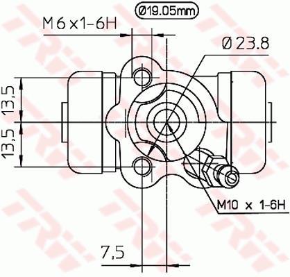 Cylindre de roue TRW ref. BWD267