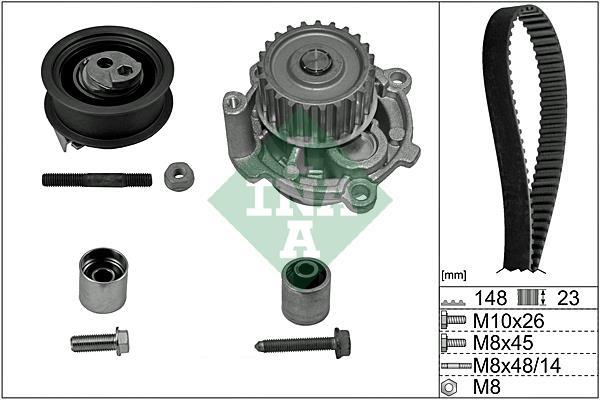 Pompe à eau + kit de courroie de distribution (Kit courroie de distribution) Schaeffler INA ref. 530 0584 30