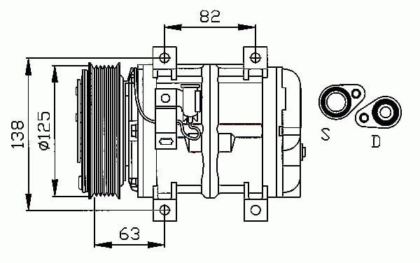 Compresseur, climatisation NRF B.V. 32112