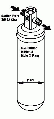 Filtre déshydrateur du circuit de climatisation NRF B.V. 33171