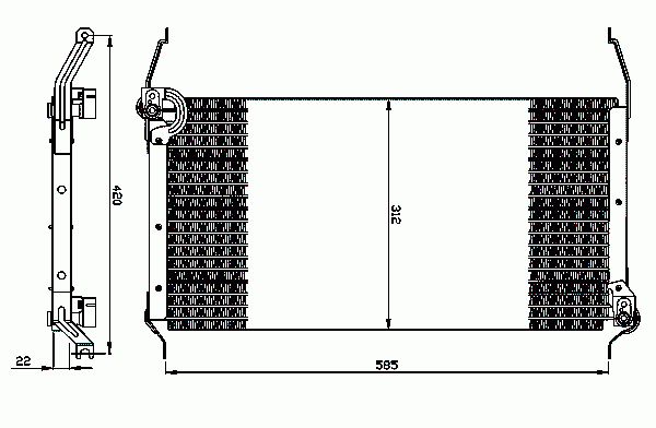 Condenseur, climatisation (Radiateur de climatisation) NRF B.V. 35253