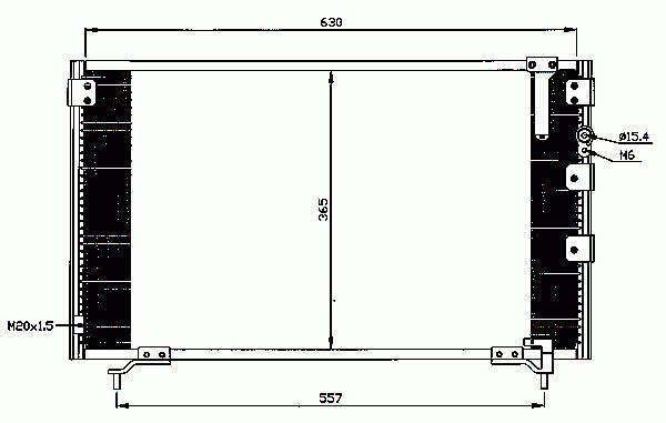 Condensador, aire acondicionado NRF B.V. ref. 35281