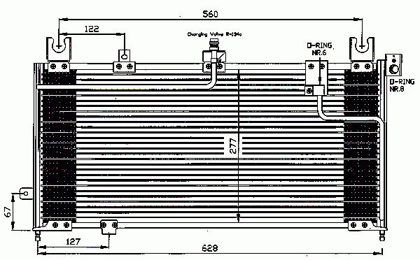 Condensador, aire acondicionado NRF B.V. ref. 35287