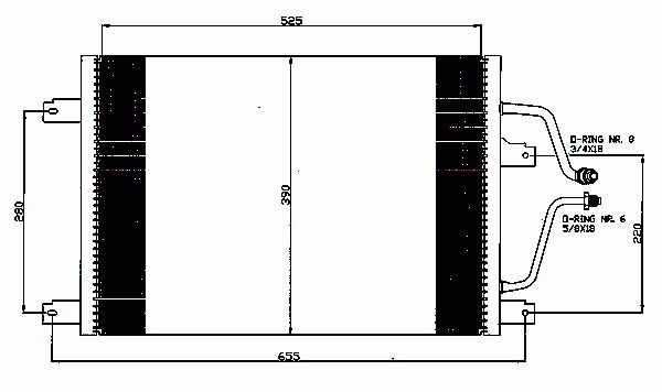 Condensador, aire acondicionado NRF B.V. ref. 35312