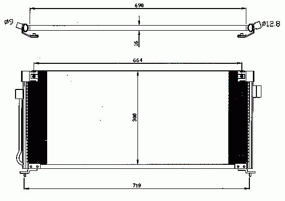 Condensador, aire acondicionado NRF B.V. ref. 35324