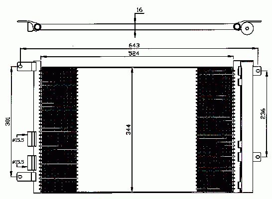 Condenseur, climatisation (Radiateur de climatisation) NRF B.V. ref. 35330