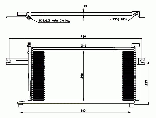 Condensador de climatização NRF B.V. ref. 35369