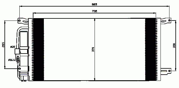 Condensador, aire acondicionado NRF B.V. ref. 35509