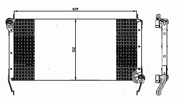 Condenseur, climatisation (Radiateur de climatisation) NRF B.V. ref. 35540