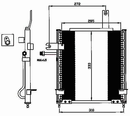 Condensador de climatização NRF B.V. ref. 35597