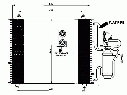 Condenseur, climatisation (Radiateur de climatisation) NRF B.V. ref. 35824