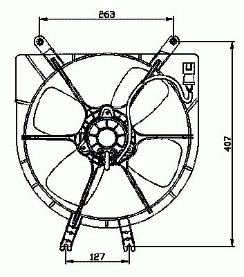 Ventilateur du moteur NRF B.V. 47042