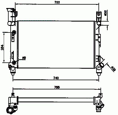 Radiateur moteur (Radiateur de refroidissement) NRF B.V. 50347
