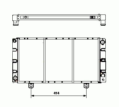 Radiateur moteur (Radiateur de refroidissement) NRF B.V. 504120