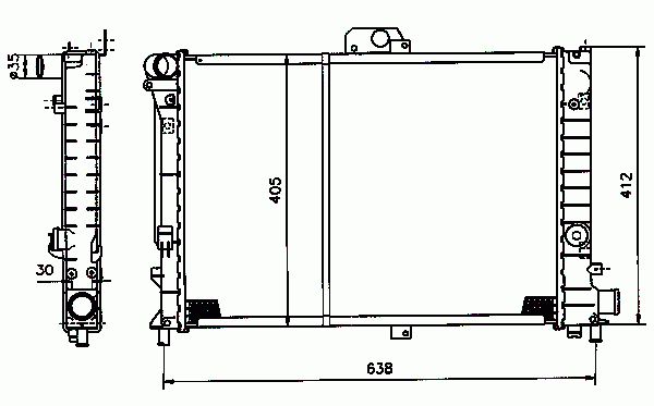 Radiateur moteur (Radiateur de refroidissement) NRF B.V. 504141