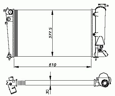 Radiador, refrigeración del motor NRF B.V. ref. 50415