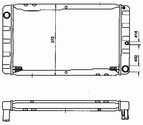 Radiador, refrigeración del motor NRF B.V. ref. 505405