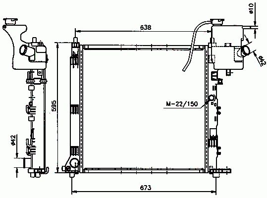 Radiateur moteur (Radiateur de refroidissement) NRF B.V. 50576