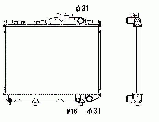Radiador, refrigeración del motor NRF B.V. ref. 506706