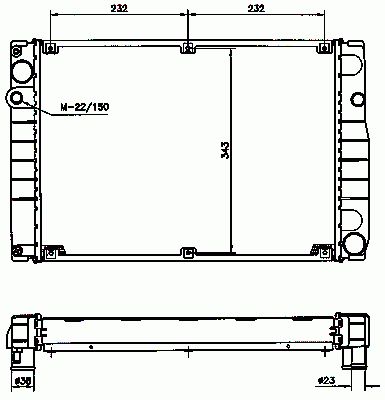 Radiador, refrigeración del motor NRF B.V. ref. 51367