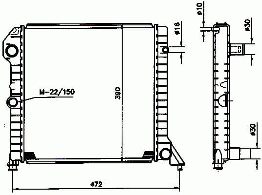 Radiateur moteur (Radiateur de refroidissement) NRF B.V. 516991