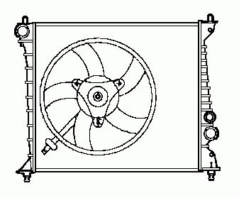 Radiador, refrigeración del motor NRF B.V. ref. 58257