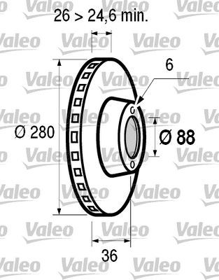 Disques de frein VALEO 186585