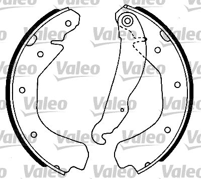 Kit de freins à tambours (Kit de frein arrière) VALEO 554623