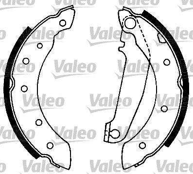 Kit de freins à tambours (Kit de frein arrière) VALEO ref. 553765