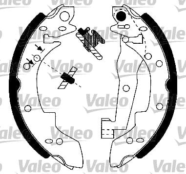 Kit de freins à tambours (Kit de frein arrière) VALEO 554679