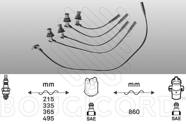 Jeu de câble d'allumage (Faisceau d'allumage) EFI AUTOMOTIVE ref. 1420