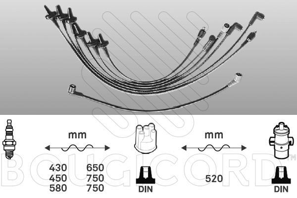 Jeu de câble d'allumage (Faisceau d'allumage) EFI AUTOMOTIVE ref. 2402