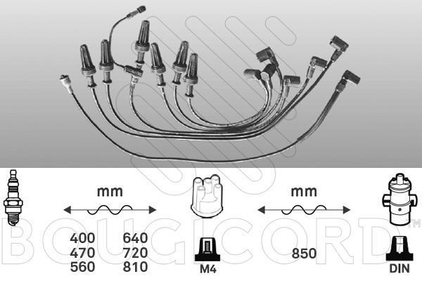 Jeu de câble d'allumage (Faisceau d'allumage) EFI AUTOMOTIVE ref. 2481