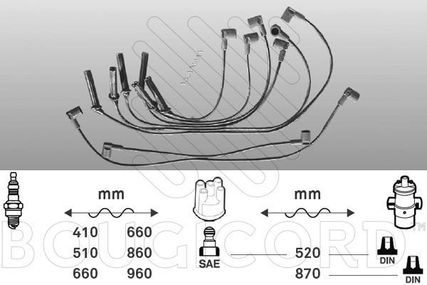 Jeu de câble d'allumage (Faisceau d'allumage) EFI AUTOMOTIVE ref. 4111