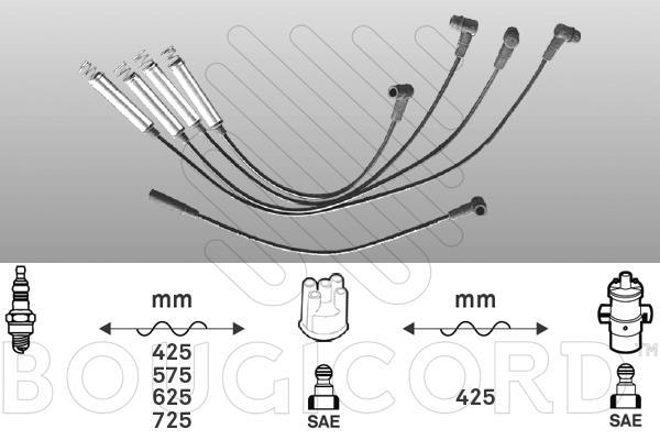 Jeu de câble d'allumage (Faisceau d'allumage) EFI AUTOMOTIVE ref. 4122
