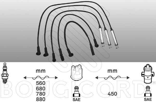 Jeu de câble d'allumage (Faisceau d'allumage) EFI AUTOMOTIVE ref. 4128
