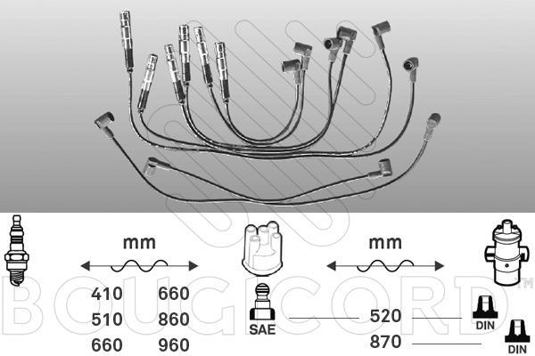 Jeu de câble d'allumage (Faisceau d'allumage) EFI AUTOMOTIVE ref. 7168