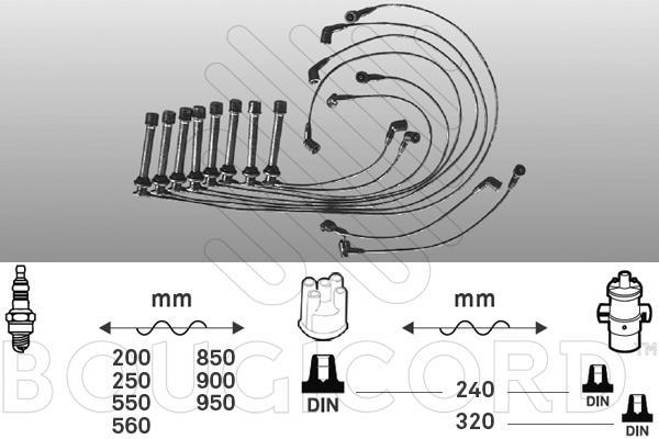 Jeu de câble d'allumage (Faisceau d'allumage) EFI AUTOMOTIVE ref. 7199