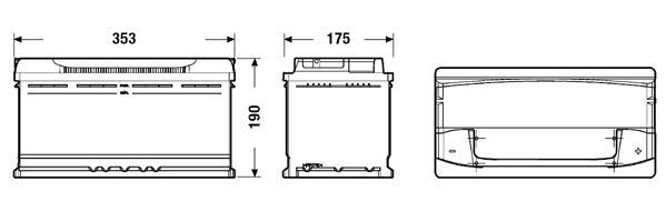 Batterie (de voiture) TUDOR 100.0 - ref. TA1000