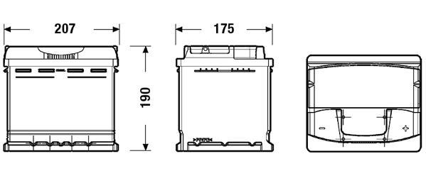 Batterie (de voiture) TUDOR 53.0 - ref. TA530
