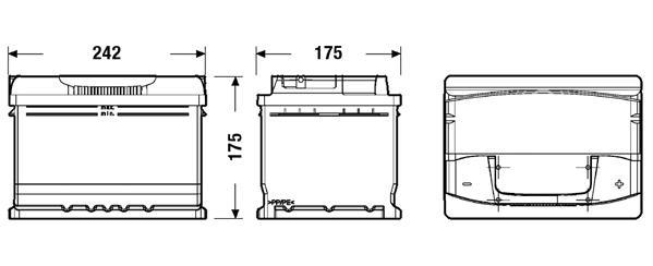 Batterie (de voiture) TUDOR 61.0 - ref. TA612