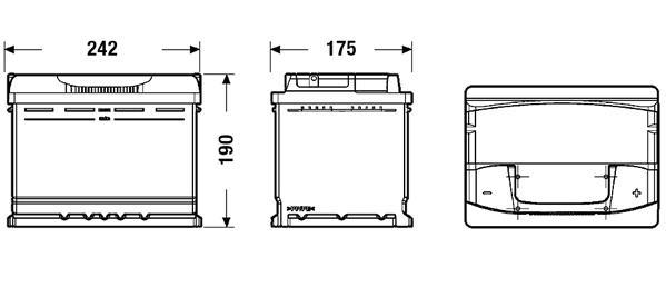 Batterie (de voiture) TUDOR 64.0 - ref. TA640
