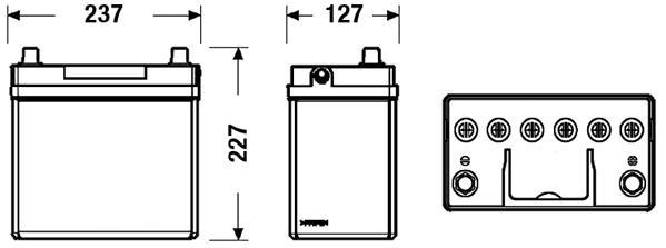 Batterie (de voiture) TUDOR 45.0 - ref. TB454