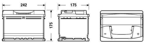 Batterie (de voiture) TUDOR 60.0 - ref. TB602