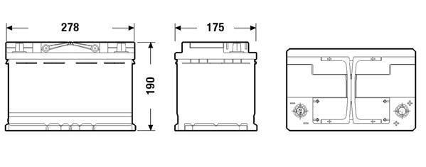 Batterie (de voiture) TUDOR 70.0 - ref. TK700