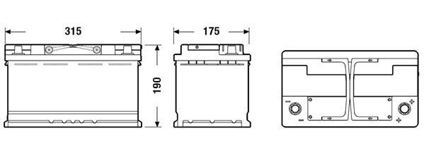 Batterie (de voiture) TUDOR 80.0 - ref. TK800