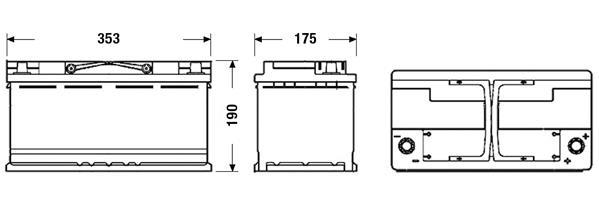 Batterie (de voiture) TUDOR 95.0 - ref. TK950