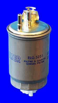 Filtre à carburant (Filtre à gasoil) MECAFILTER ref. ELG5251